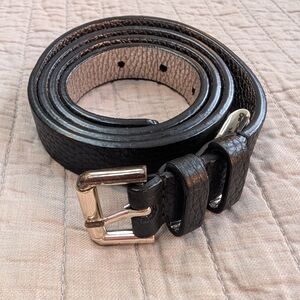 Women's Boden Black Pebbled Leather Belt